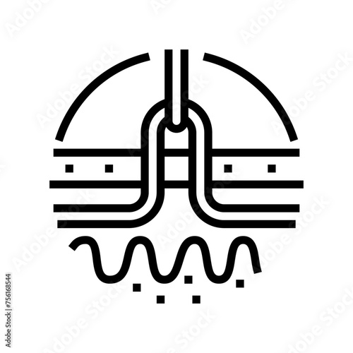 phlebectomy surgery line icon vector. phlebectomy surgery sign. isolated contour symbol black illustration