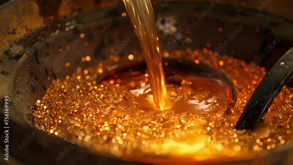 An intense heat source melting wax pellets in a large vat which will later be used as a binding agent for the final stages of ink production.