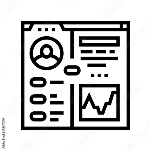 persona ux ui design line icon vector. persona ux ui design sign. isolated contour symbol black illustration
