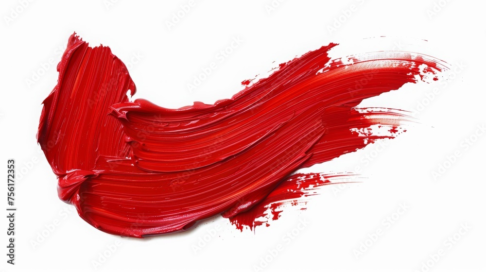 Red paint brush stroke stain color texture swatch background Red paint brush stroke stain color texture swatch background