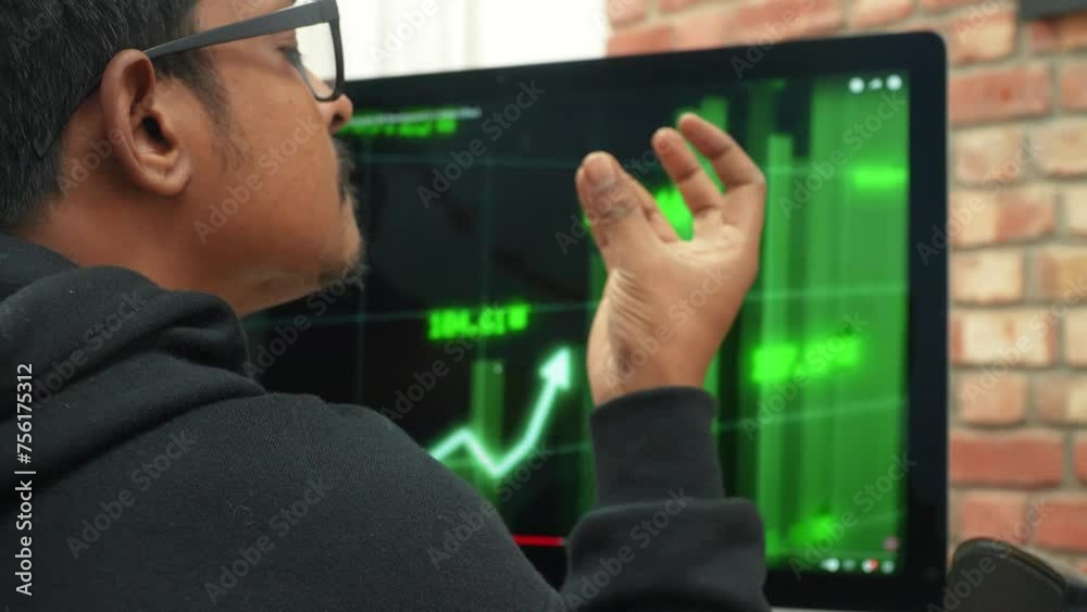 Watching Stocks Rising up Exciting Trading Moment Watching Stocks Rising up Exciting Trading Moment