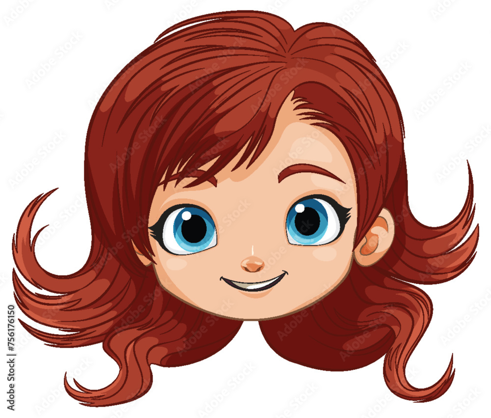 Vector illustration of a smiling young girl Vector illustration of a smiling young girl