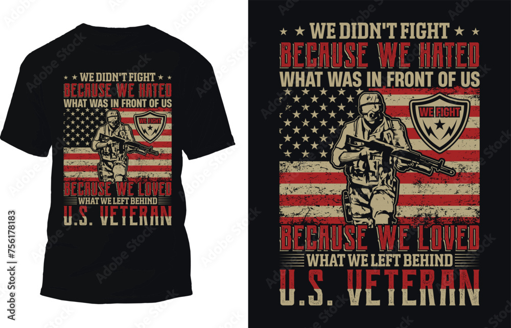 Fototapeta premium American veteran t-shirt Design Vector