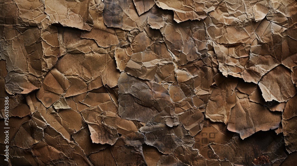 Brown cardboard texture background, a rustic canvas embodying natural charm and tactile warmth, Ai Generated. - obrazy, fototapety, plakaty 