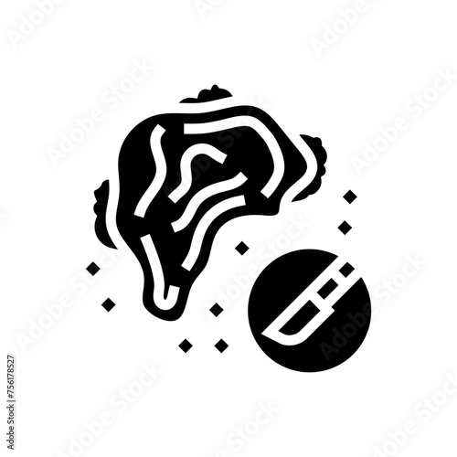 debridement surgery glyph icon vector. debridement surgery sign. isolated symbol illustration