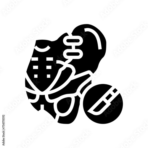 joint fusion surgery glyph icon vector. joint fusion surgery sign. isolated symbol illustration