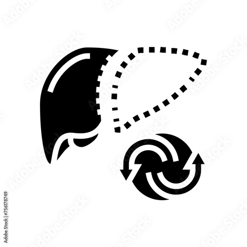 liver transplant surgery glyph icon vector. liver transplant surgery sign. isolated symbol illustration