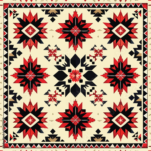 Seamless pattern vector illustration, Native American style or Mexican style and Navajo tribe are popular. Suitable for traditional Indian ornaments, carpets,fabric patterns, tiles, graphics 