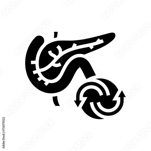 pancreas transplant surgery glyph icon vector. pancreas transplant surgery sign. isolated symbol illustration