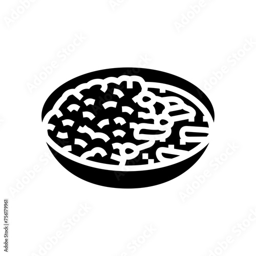 massaman curry thai cuisine glyph icon vector. massaman curry thai cuisine sign. isolated symbol illustration
