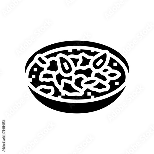 panang curry thai cuisine glyph icon vector. panang curry thai cuisine sign. isolated symbol illustration