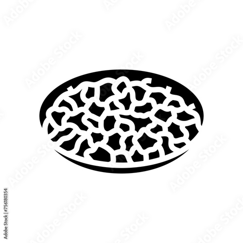 drunken noodles thai cuisine glyph icon vector. drunken noodles thai cuisine sign. isolated symbol illustration