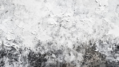Beautiful grunge white background. Panoramic abstract decorative dark background. Wide angle rough stylish mystic texture wallpaper with copy space for design - generative ai © Nia™