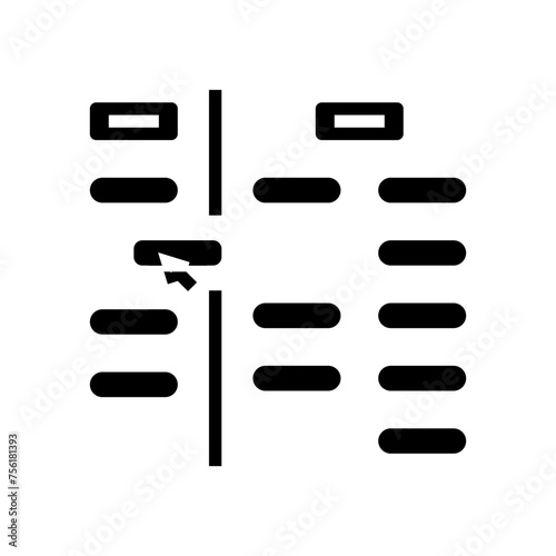card sorting ux ui design glyph icon vector. card sorting ux ui design sign. isolated symbol illustration