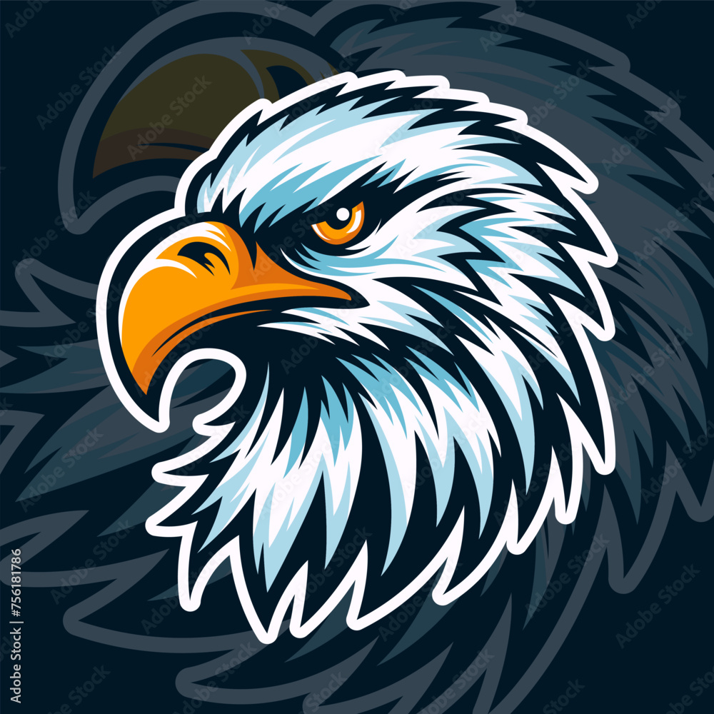 Fototapeta premium Eagle Head Mascot Logo