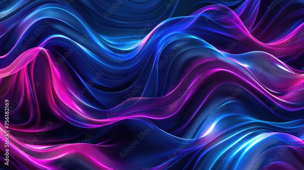 Dynamic abstract texture background with neon fiber optic lines. Ai Generated Dynamic abstract texture background with neon fiber optic lines. Ai Generated