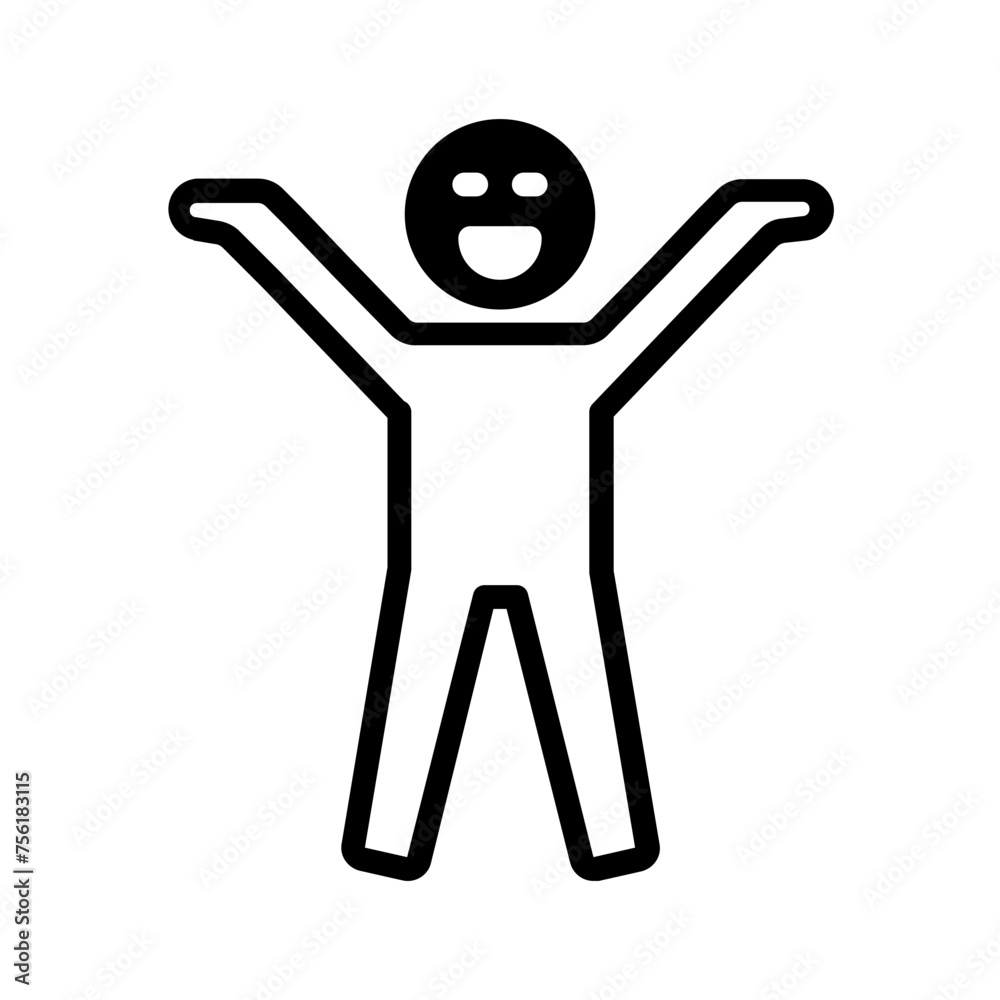 Vector solid black icon for Joy Vector solid black icon for Joy