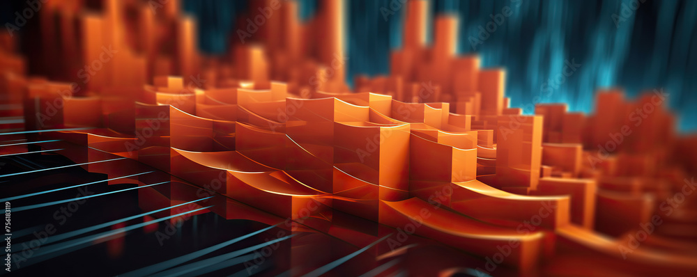 Obraz premium Digital background. Can be used in the description of network abilities, technological processes, digital storages, science, education, etc.