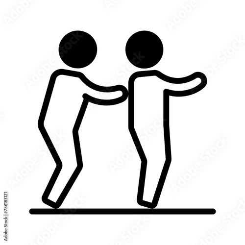 Vector solid black icon for Nudge