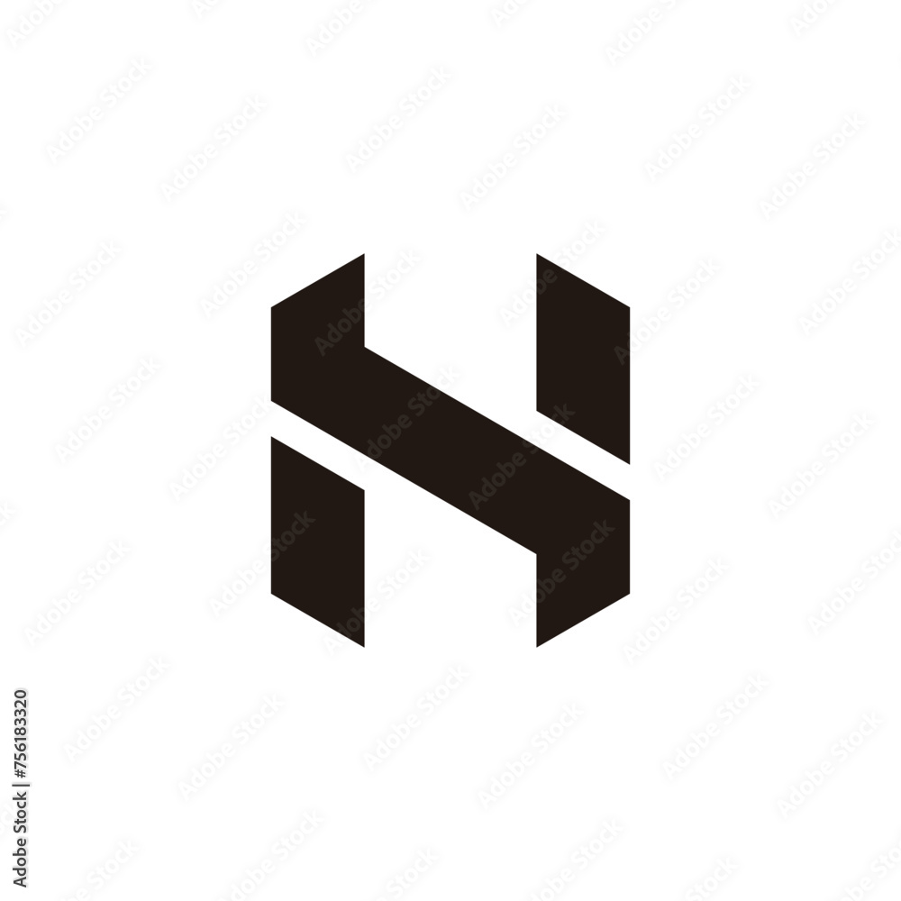 letter sh simple minimalist logo vector letter sh simple minimalist logo vector