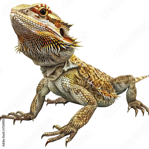 Bearded Dragon Clipart Clipart isolated on white backgroud