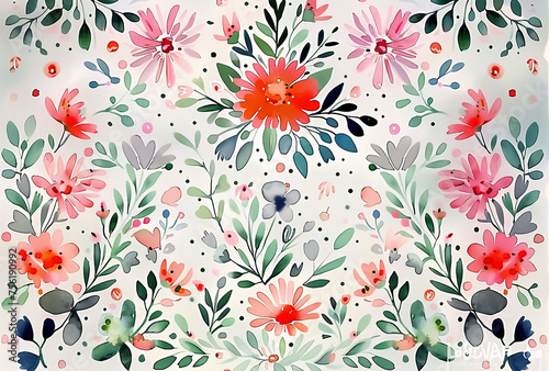 seamless pattern with flowers