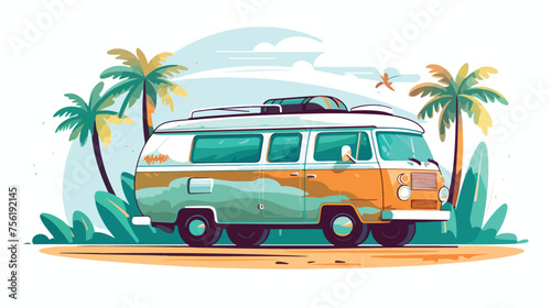 Camper Van Mobile Home for Summer Trip Family Touris photo