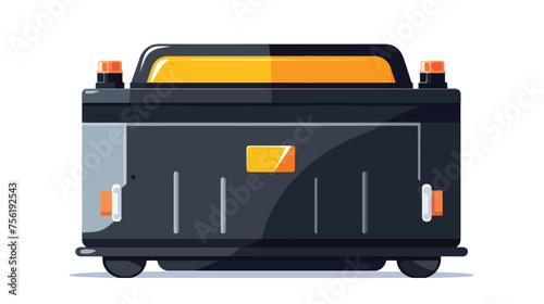 Car auto battery top view vector icon. Equipment tra photo