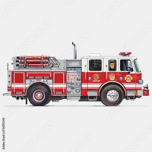 Fire Truck Clipart Clipart isolated on white backgroud