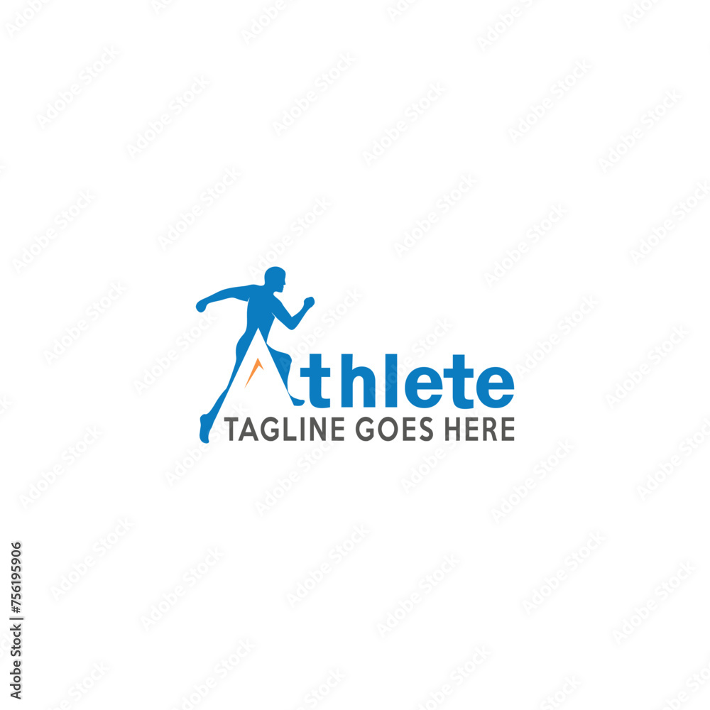 Illustration of athlete running flat style Illustration of athlete running flat style