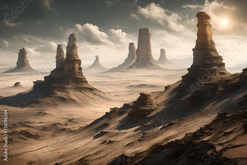 Rugged plateaus standing as sentinels, a silent testament to the artistry of erosion.