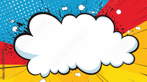 Comics book dialog empty cloud space cartoon box pop