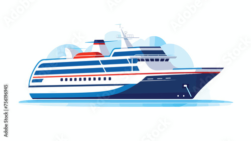 Cruise vector line flat icon .. flat vector isolated © Nobel
