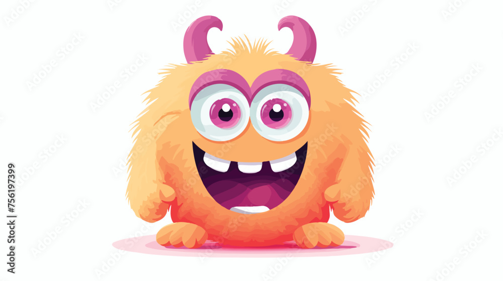 Cute cartoon monster. Vector funny monster character