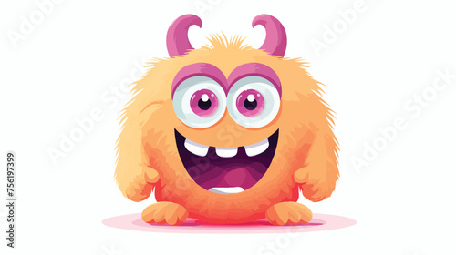Cute cartoon monster. Vector funny monster character