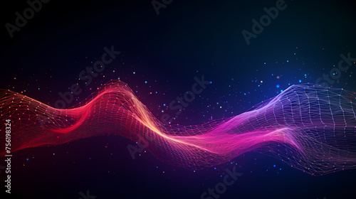 Abstract curve background, dynamic waves