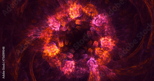 3D manual rendering abstract round hole light background. Its not AI Generatd illustration.