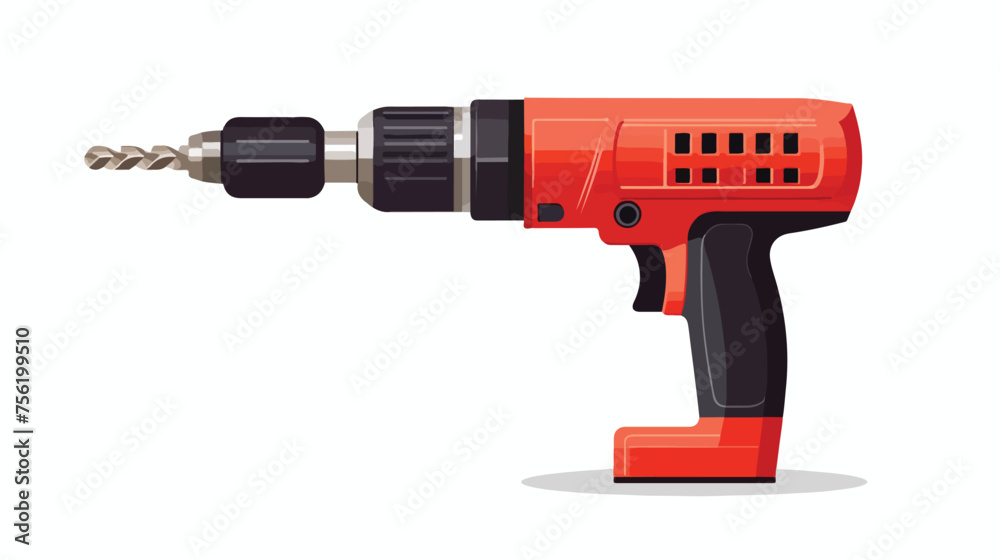 Drill icon flat vector isolated on white background