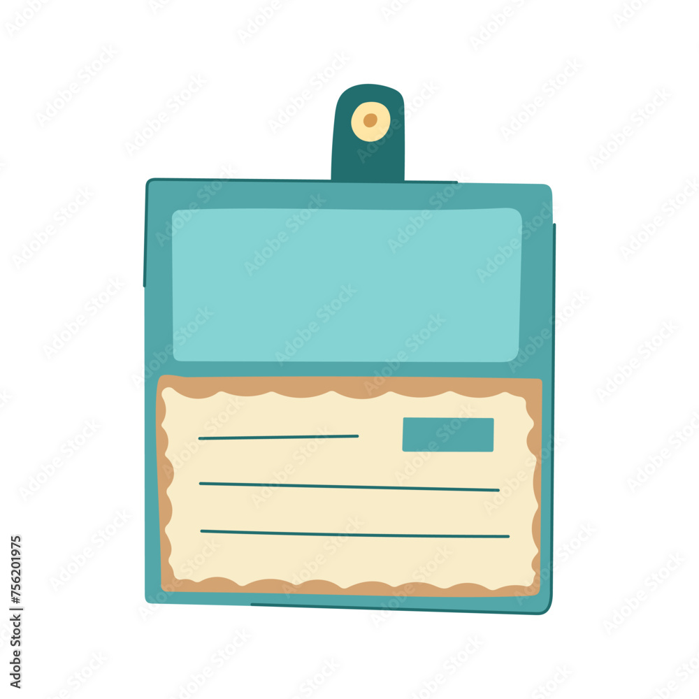 bank checkbook cartoon vector illustration