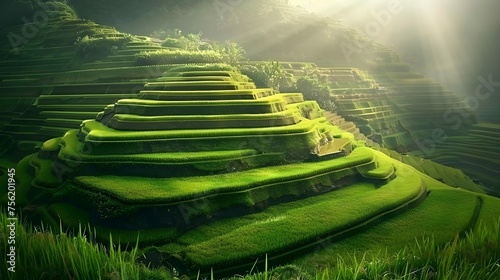 Banaue Rice Terraces - northern Luzon, UNESCO world heritage in Philippines. photo