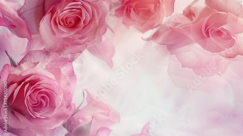 Background is light pink color  which adds to overall romantic