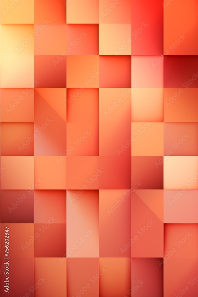 Red and orange 3D cubes background