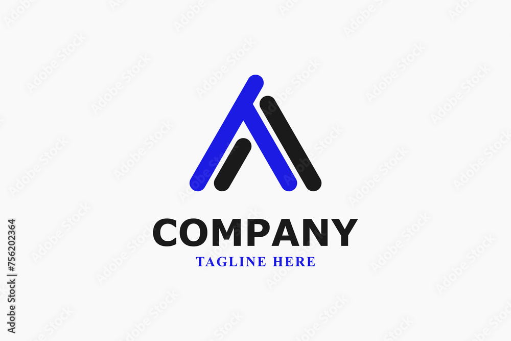 Fototapeta premium letter a a monogram minimal modern logo