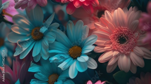 Beautiful colorful blooming flower background