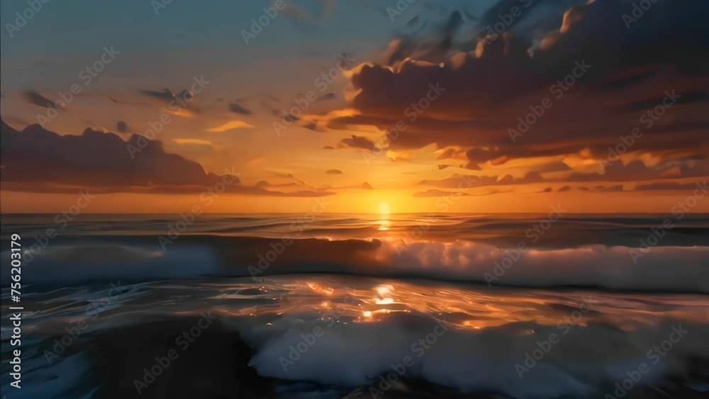 sunset over the sea sunset over the sea