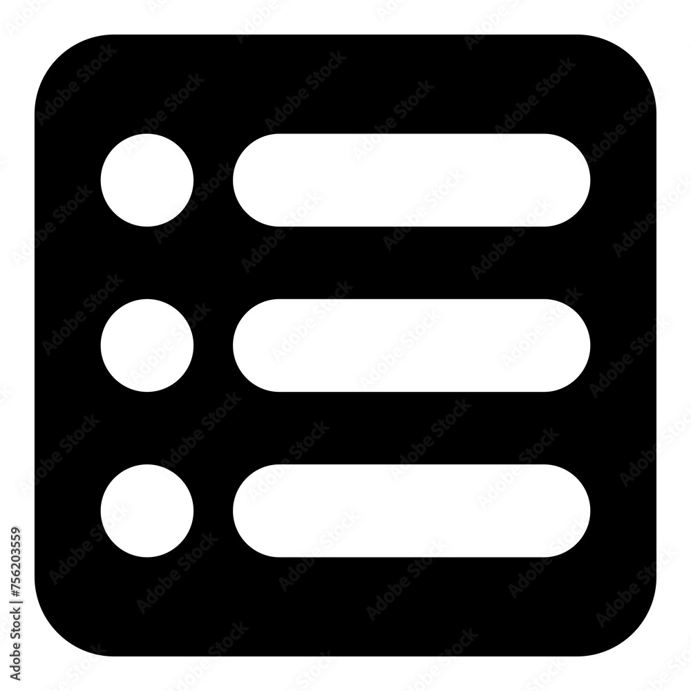 List icon for to-do and planning List icon for to-do and planning