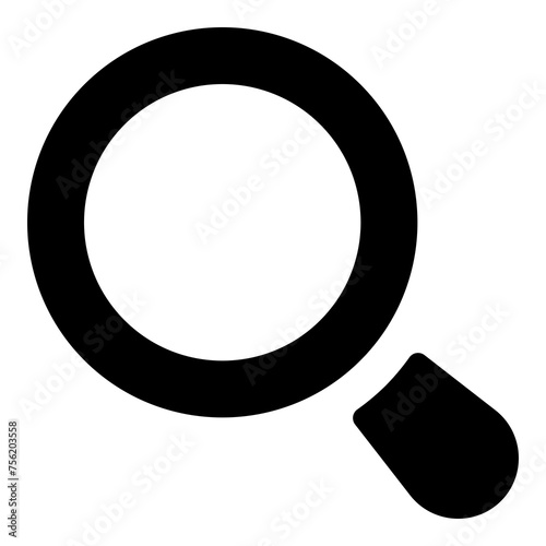 Magnifying glass icon for search and exploration photo