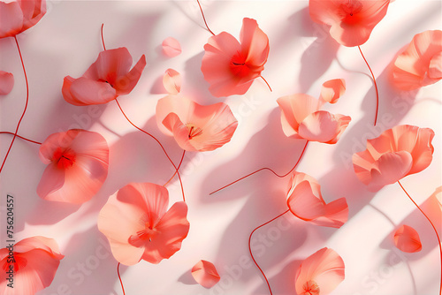 pink pattern flowers background