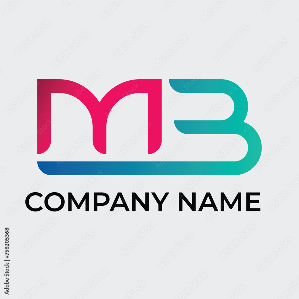 MB Modern Logo Design Vector Template Free Download MB Modern Logo Design Vector Template Free Download