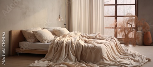 Latte-colored Blanket for Bedroom Decor